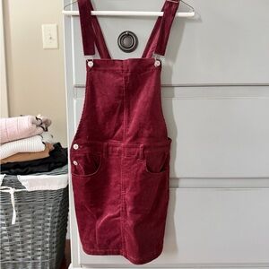 Love Tree Maroon Corduroy Dress